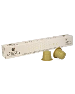 Gran Caff&Atilde;&copy; Garibaldi Gusto oro package and capsule for Nespresso&Acirc;&reg;