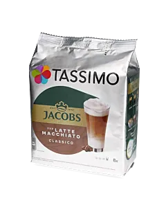 Jacobs Latte Macchiato Classico package and capsules for Tassimo