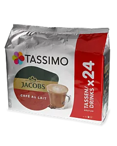 Jacobs Caf&eacute; au Lait Big Pack package and capsule for Tassimo
