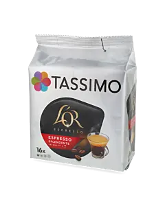 L'OR Splendente package and capsule for Tassimo